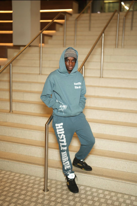 Hustle Made Premium Sweatsuit - Blue