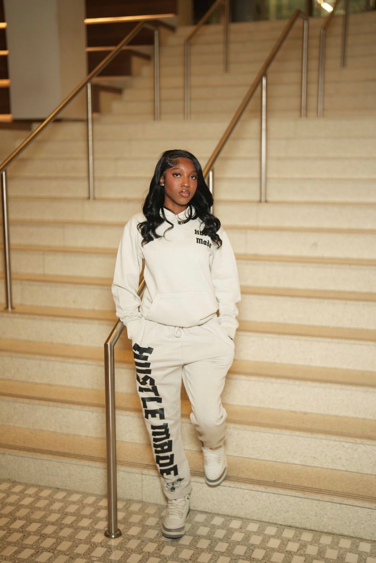 Hustle Made Premium Sweatsuit - Light Grey