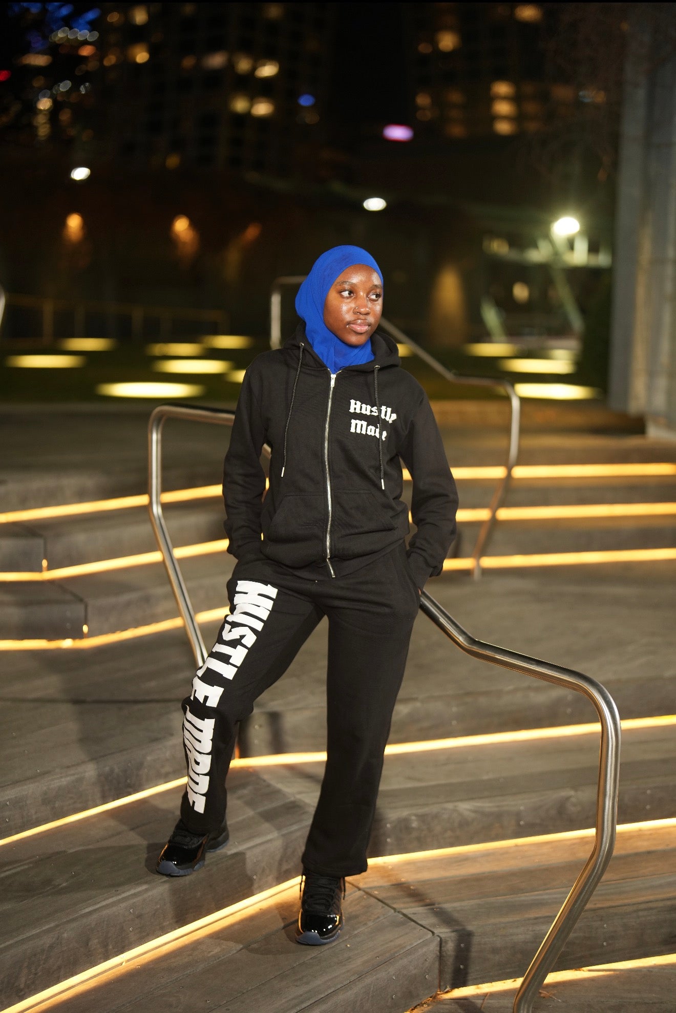 Hustle Made Premium Zip Up Sweatsuit - Black