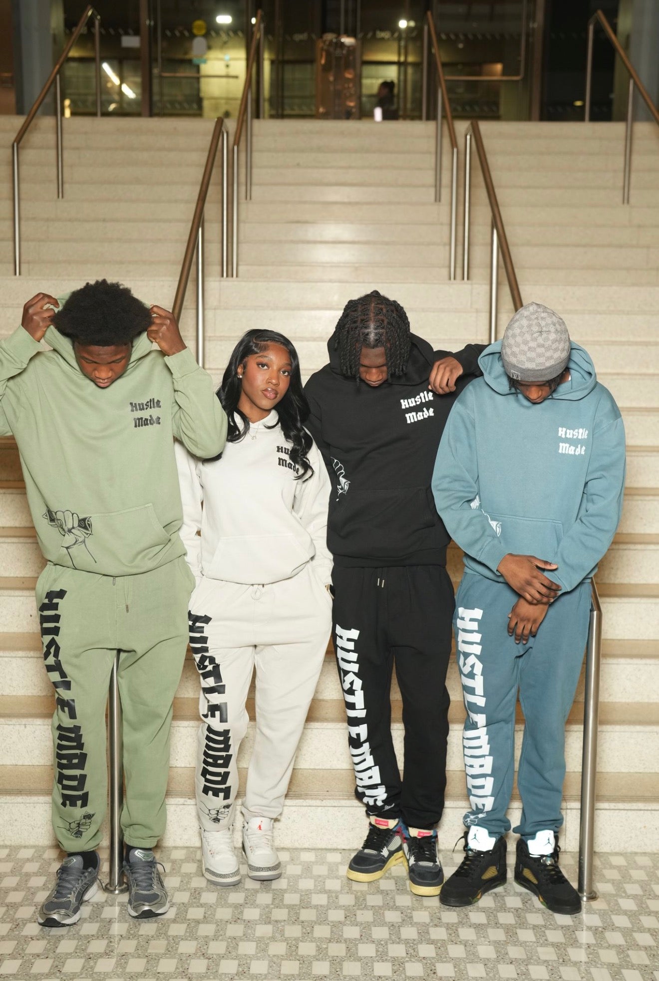 Hustle Made Premium Sweatsuit - Light Grey